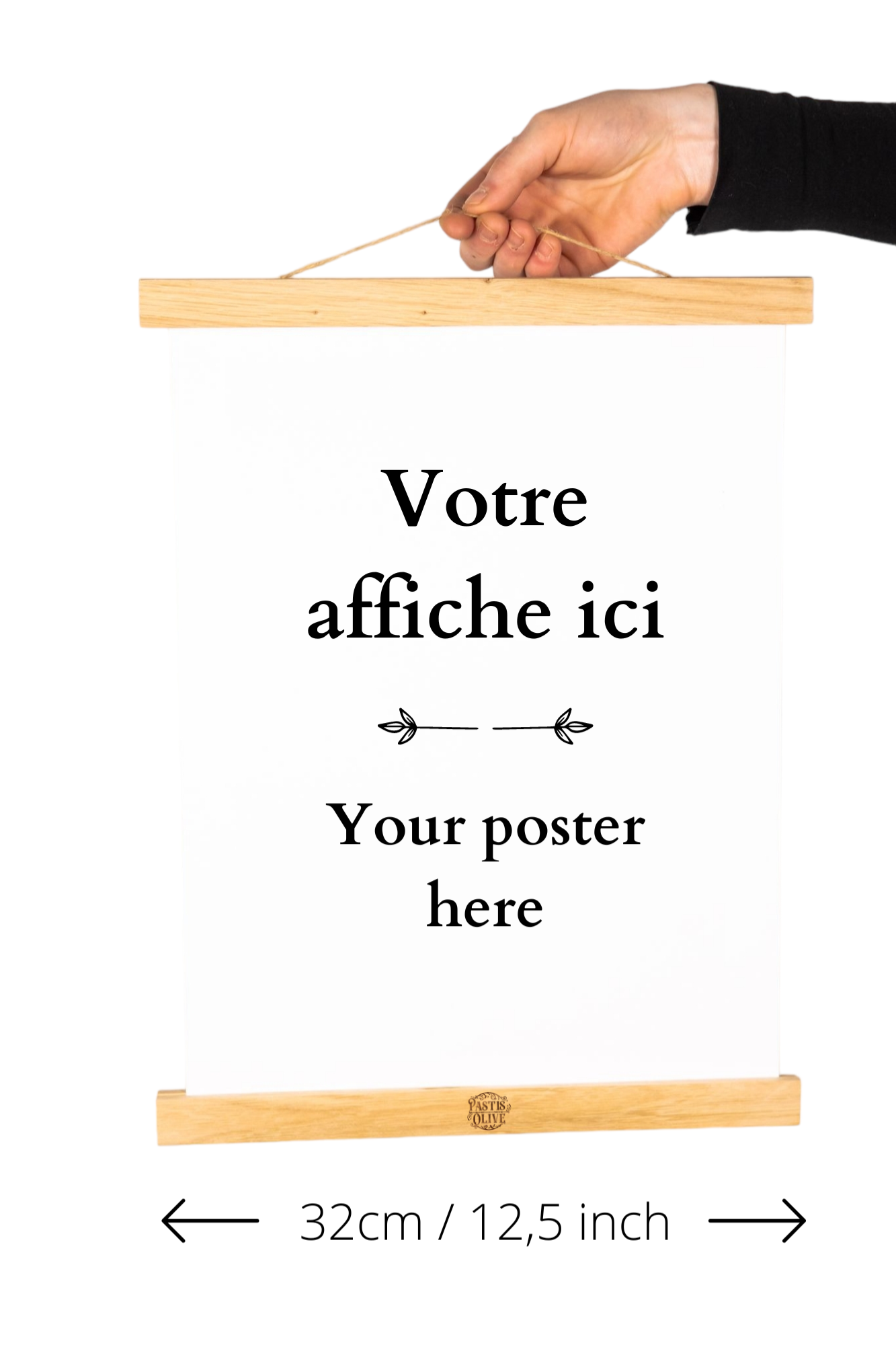 Porte-Affiches Magnétiques en Merisier – Cadre en Bois