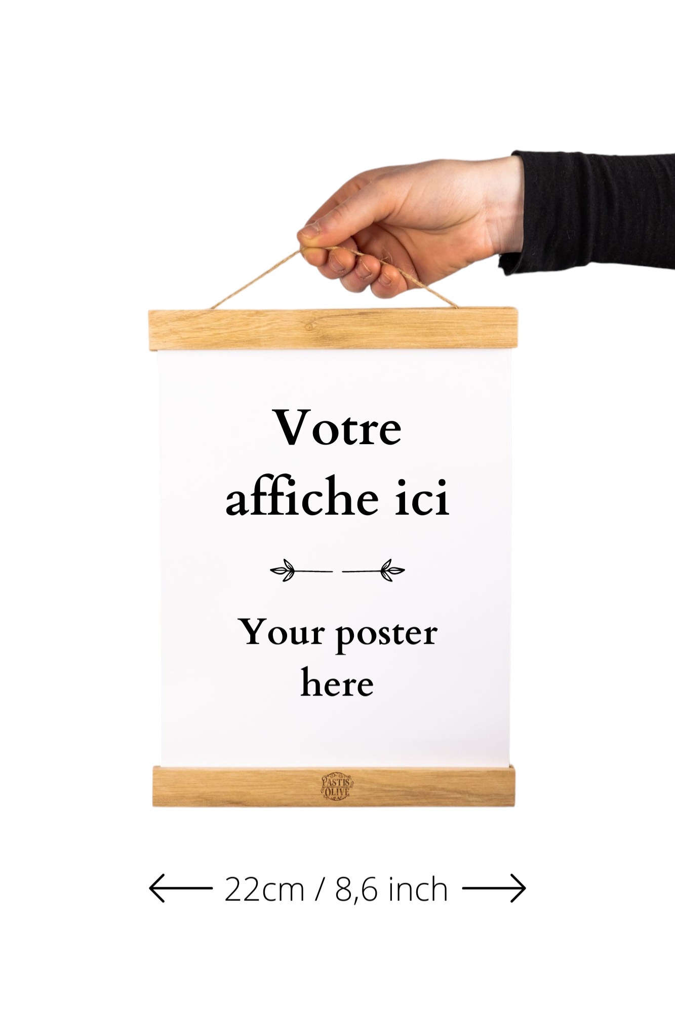 Porte-Affiches Magnétiques en Merisier – Cadre en Bois