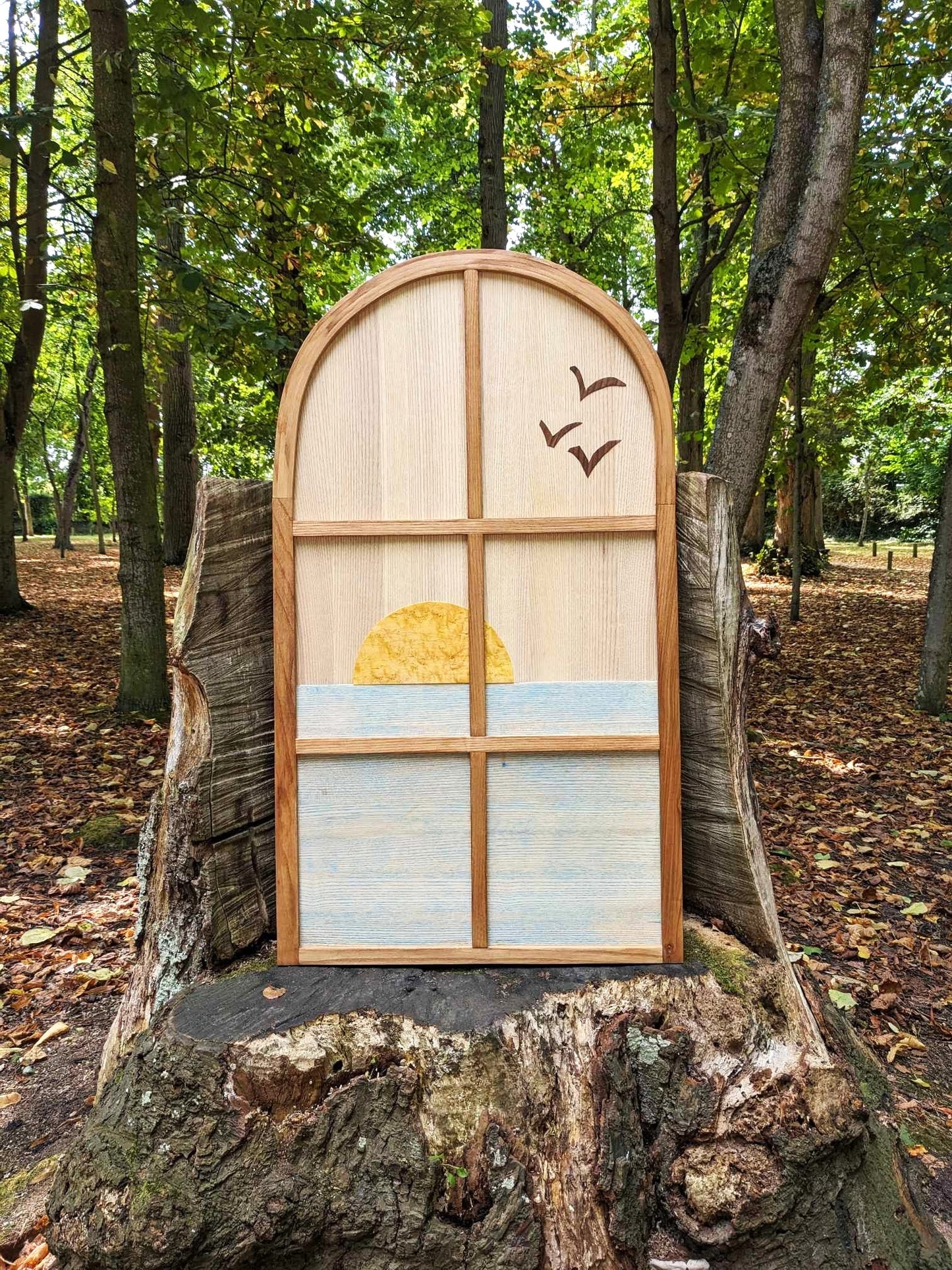 FENETRE AVEC VUE - tableau en bois 60x42cm