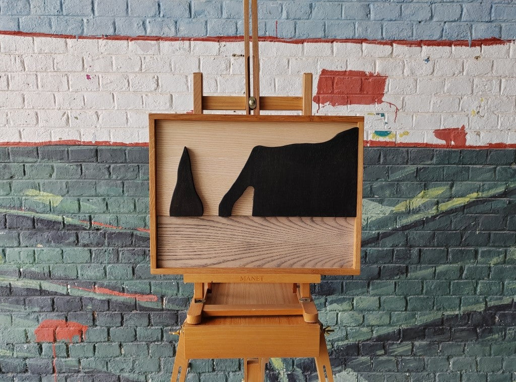 ETRETAT - tableau en bois 30x42cm (A3)