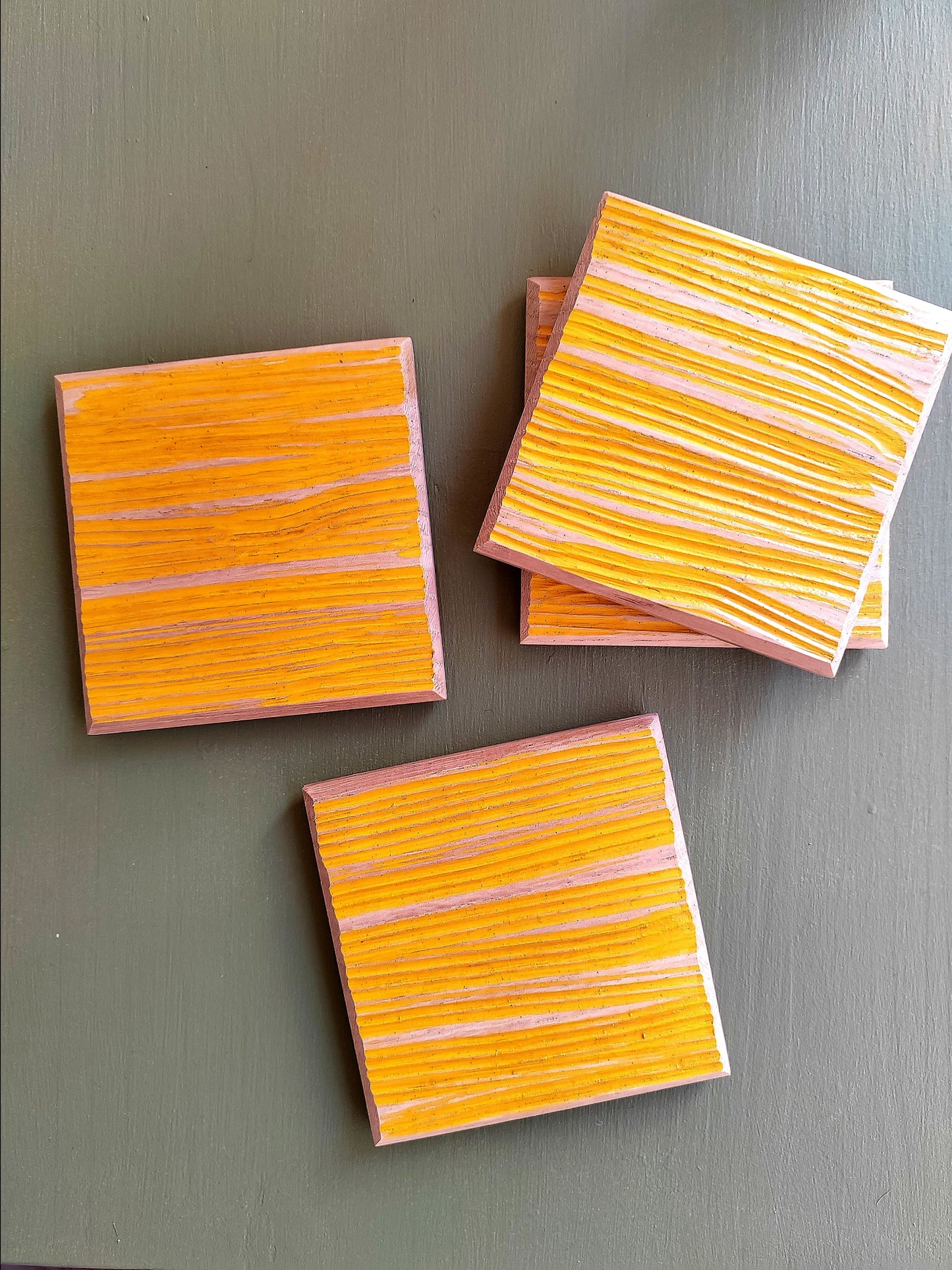 Sous-bocks HOMA – Jaune Soleil (x4)