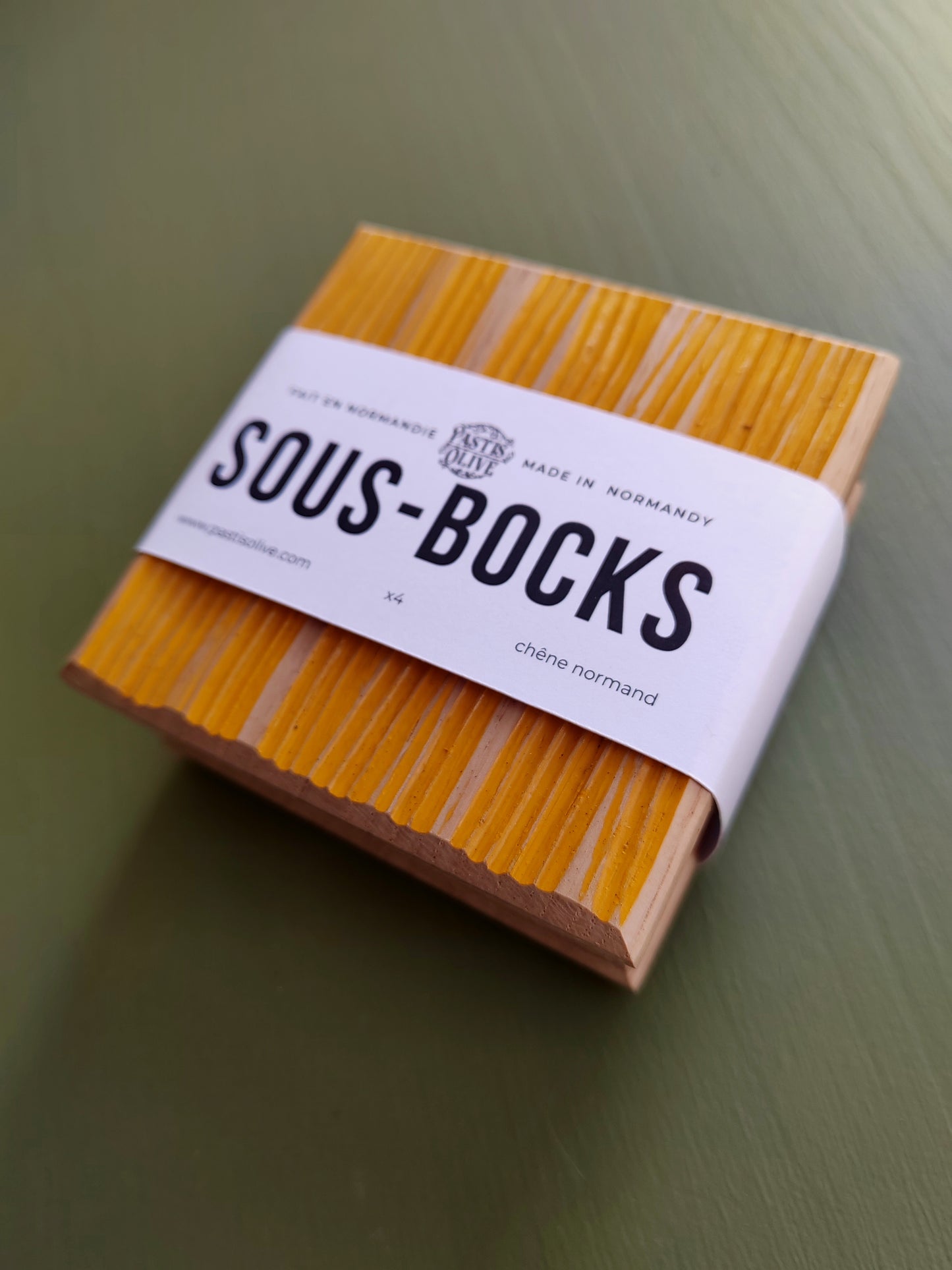 Sous-bocks HOMA – Jaune Soleil (x4)