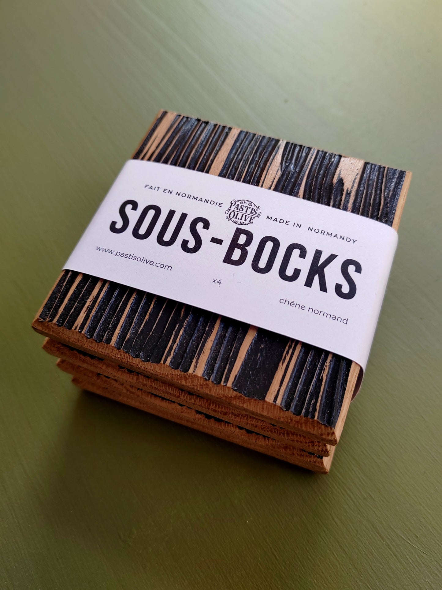 Sous-bocks HOMA – Noir Carbone (x4)