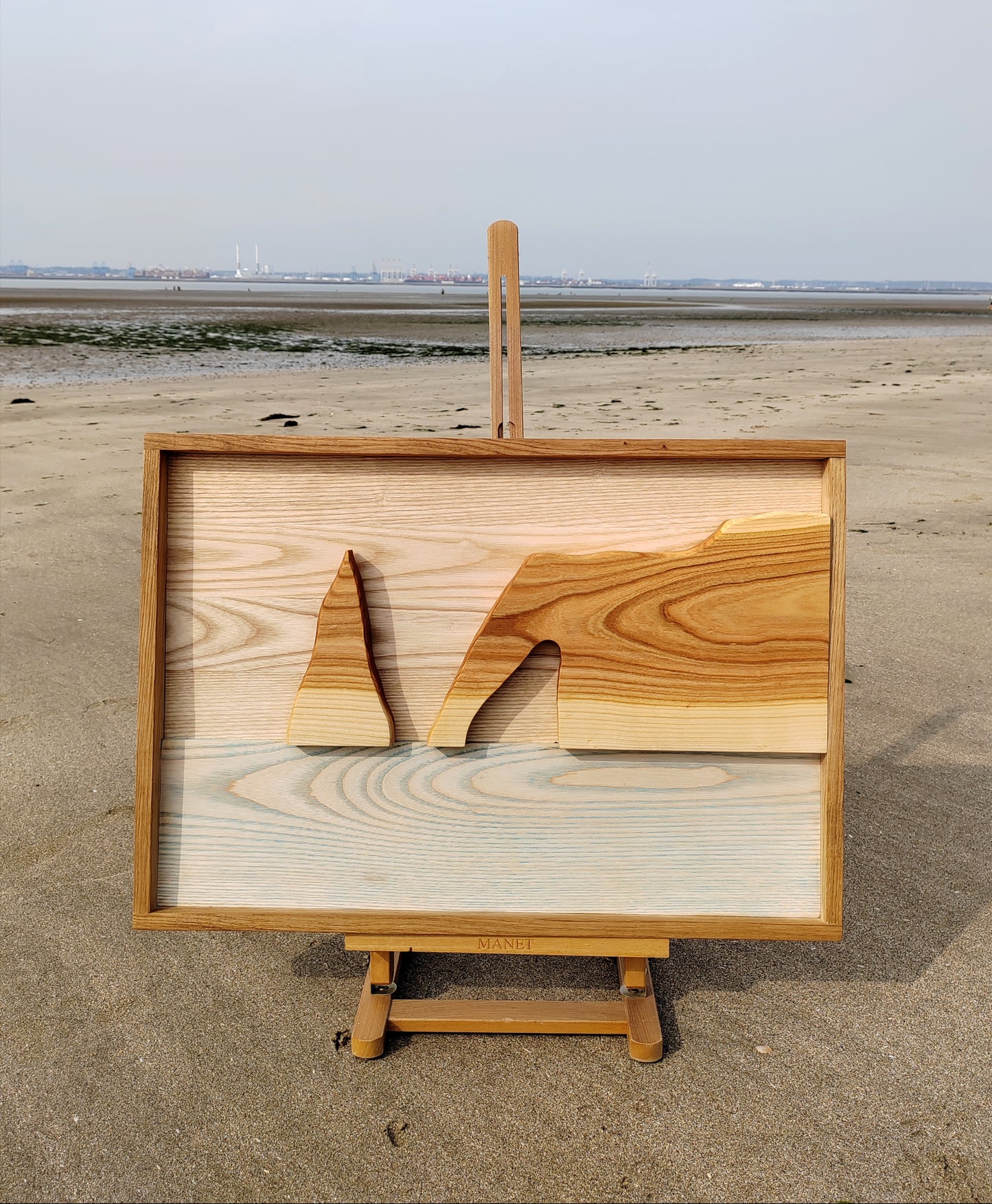 ETRETAT - tableau en bois 60x42cm