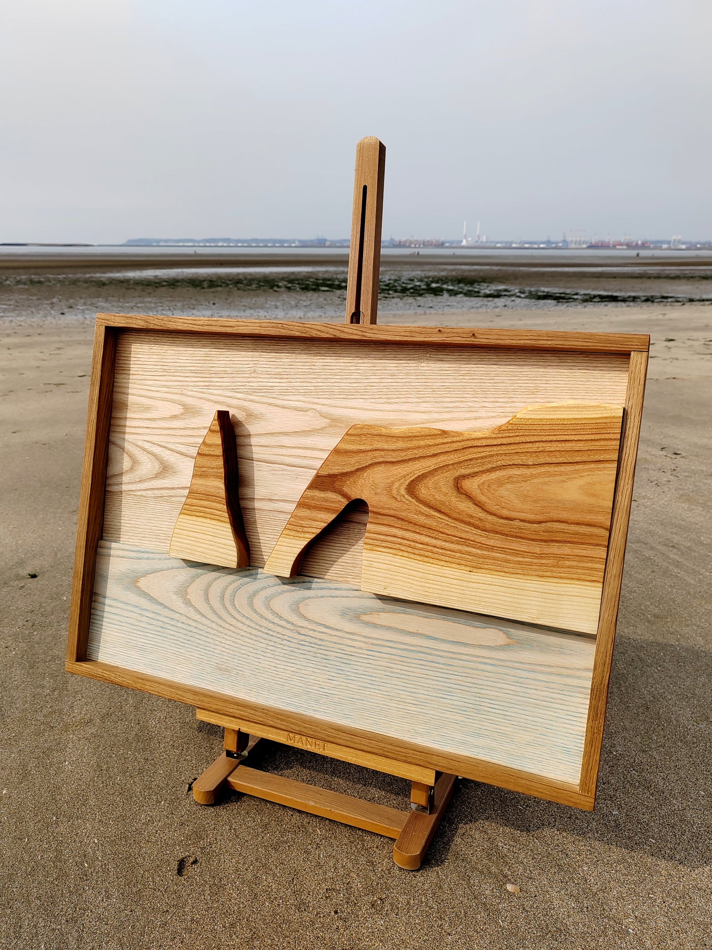 ETRETAT - tableau en bois 60x42cm