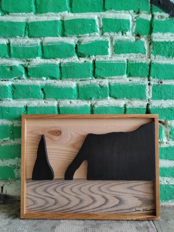 ETRETAT - tableau en bois 30x42cm (A3)