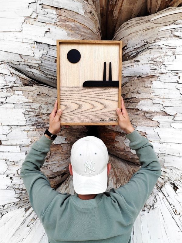 LE HAVRE - tableau en bois 30x42cm (A3)