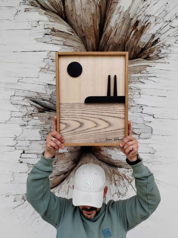 LE HAVRE - tableau en bois 30x42cm (A3)