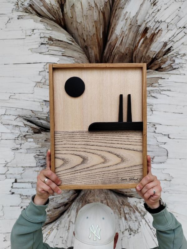 LE HAVRE - tableau en bois 30x42cm (A3)