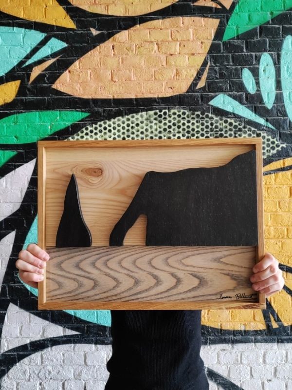 ETRETAT - tableau en bois 30x42cm (A3)