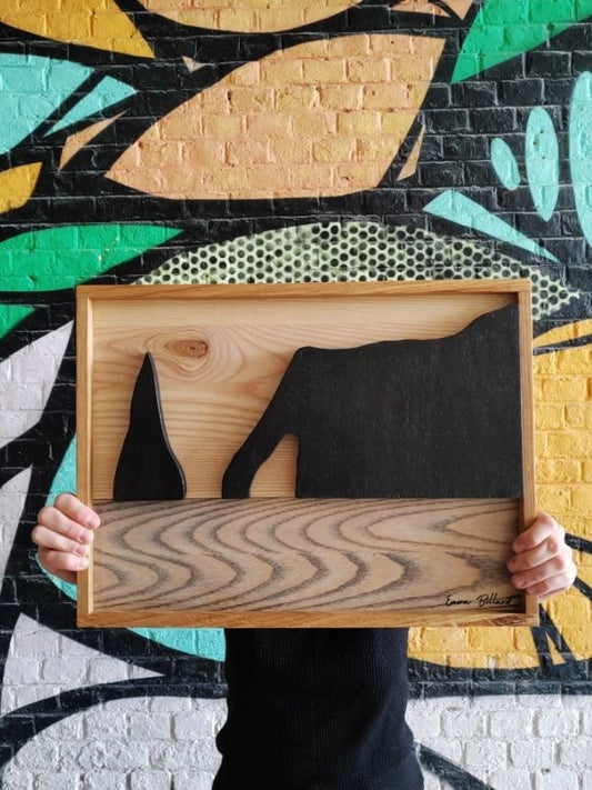 ETRETAT - tableau en bois 30x42cm (A3)