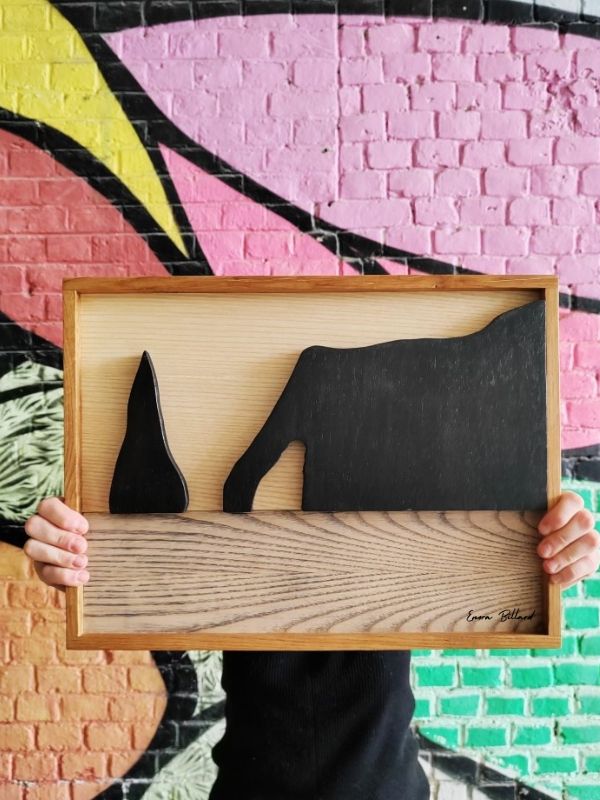 ETRETAT - tableau en bois 30x42cm (A3)