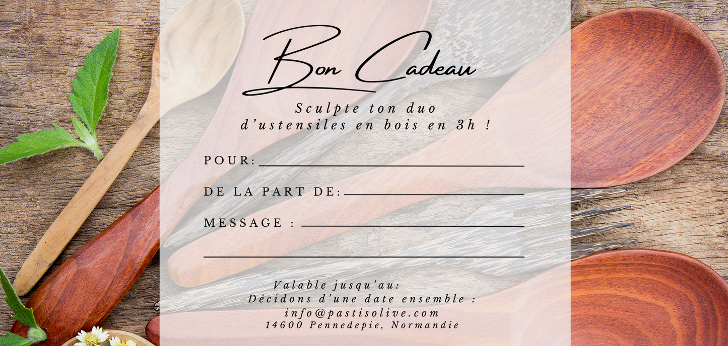Sculptez votre duo d'ustensiles en bois (3h)