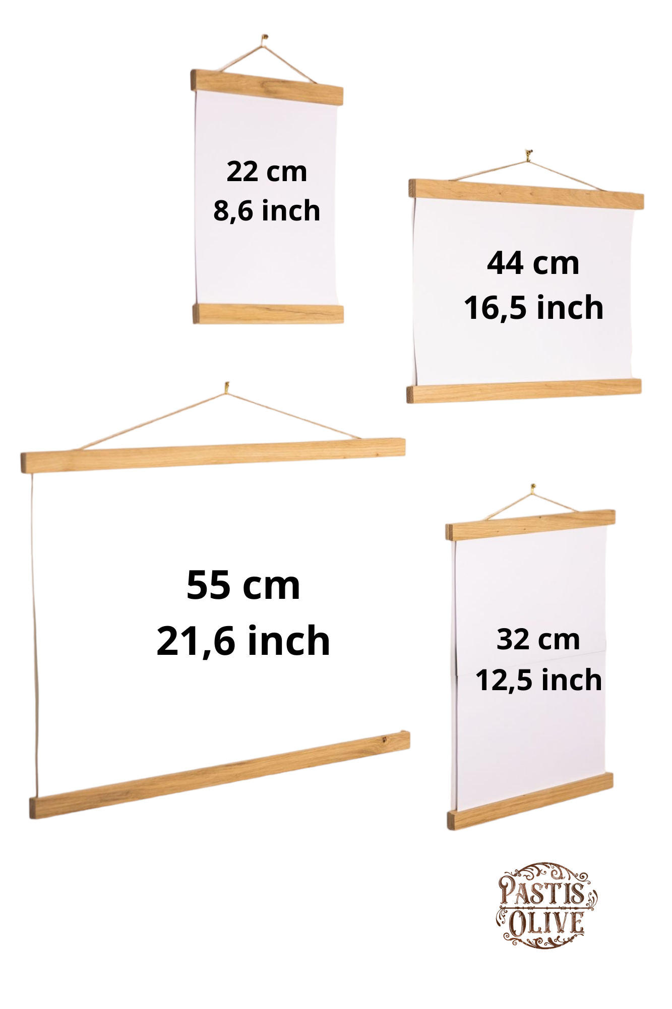 Porte-Affiches Magnétiques en Merisier – Cadre en Bois