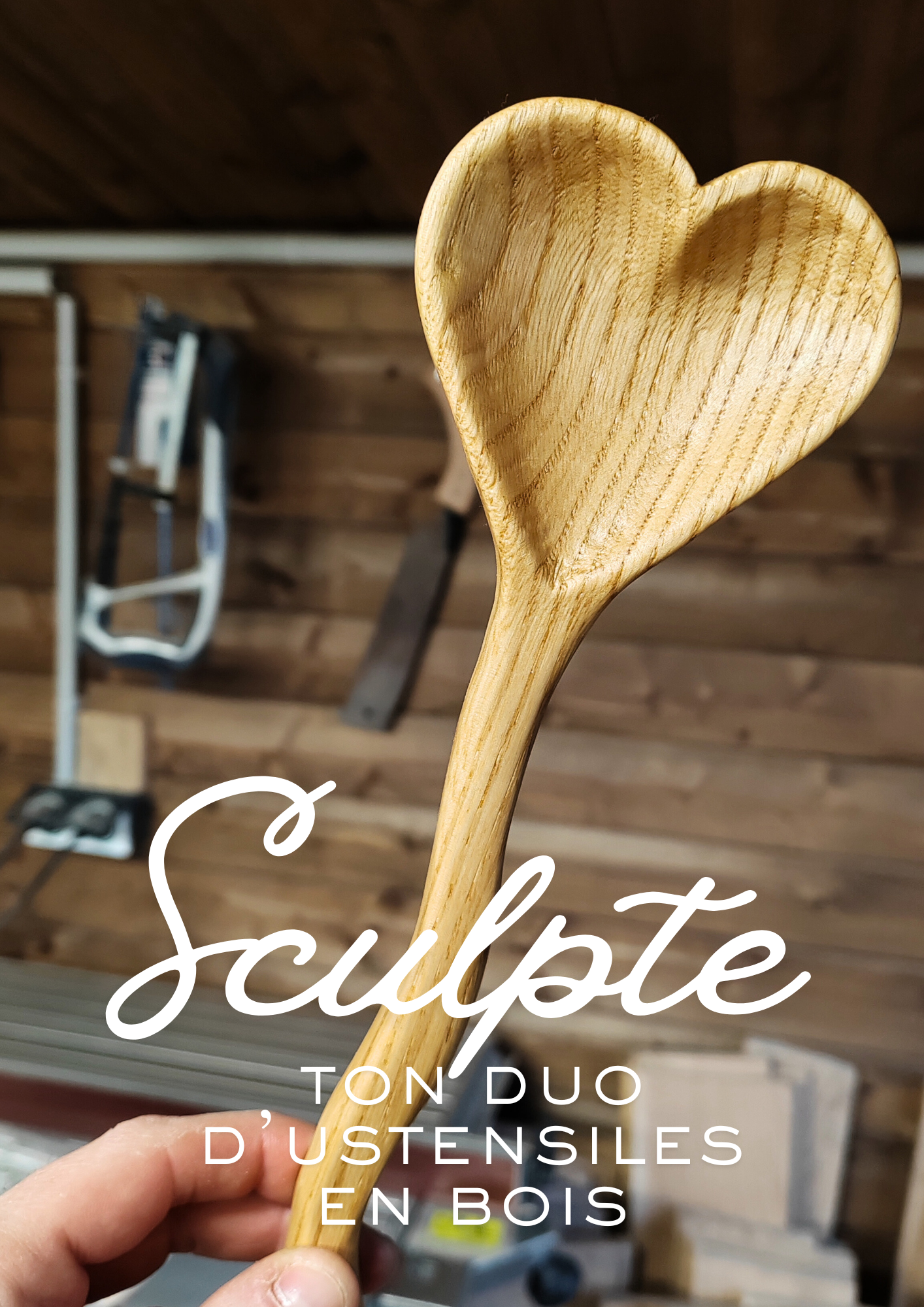 Sculptez votre duo d'ustensiles en bois (3h) 📢 -15% jusqu'au 31 juillet 2026