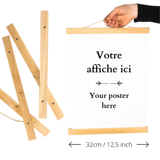Porte-Affiches Magnétiques en bois local – 8 formats