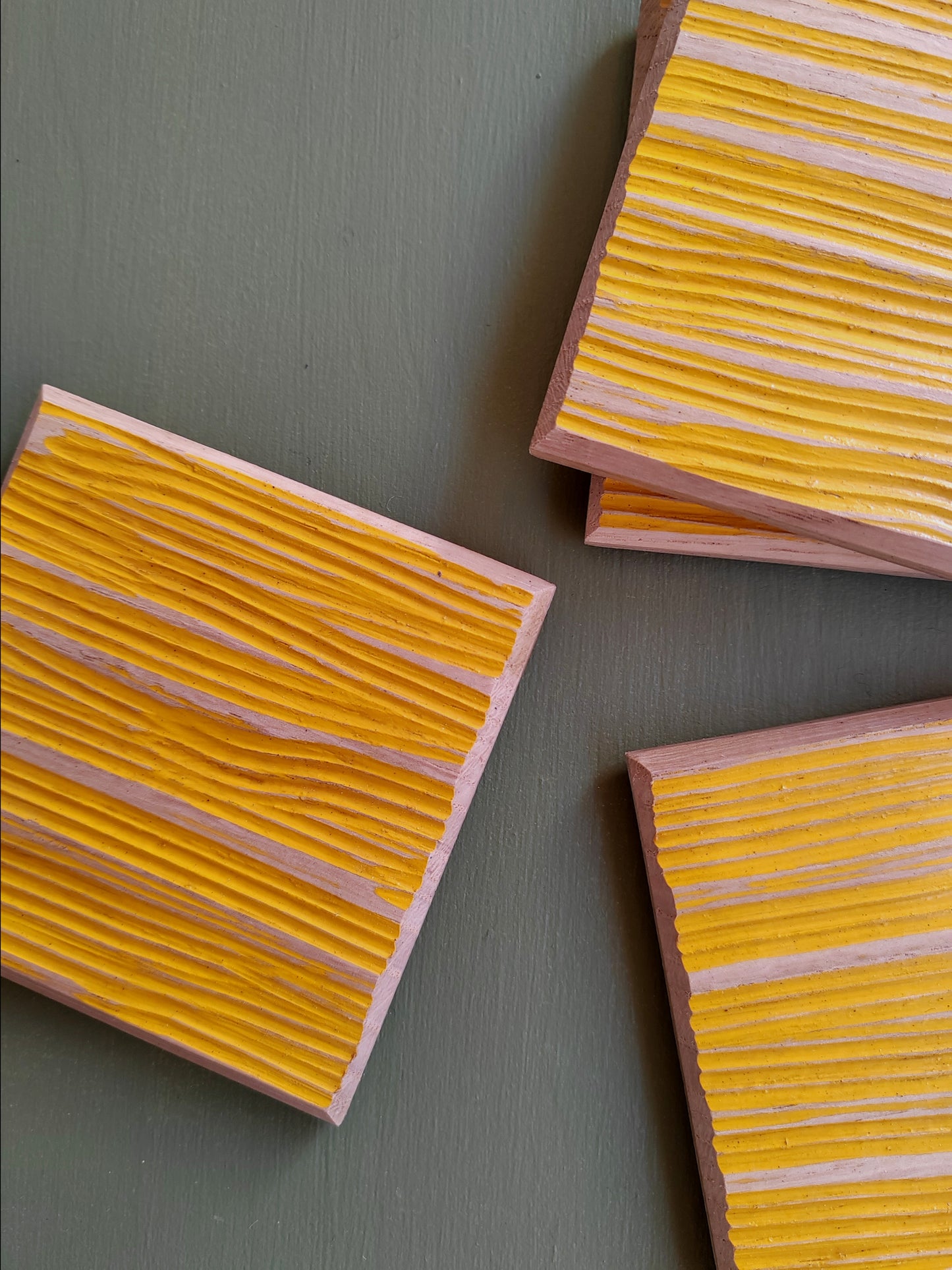 Sous-bocks HOMA – Jaune Soleil (x4)