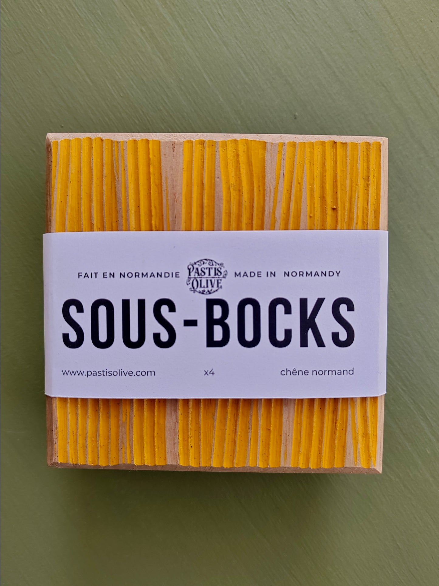 Sous-bocks HOMA – Jaune Soleil (x4)