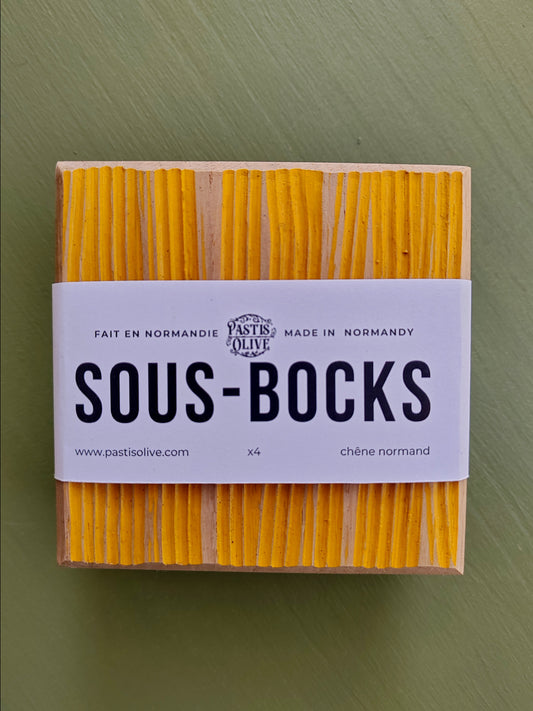 Sous-bocks HOMA – Jaune Soleil (x4)