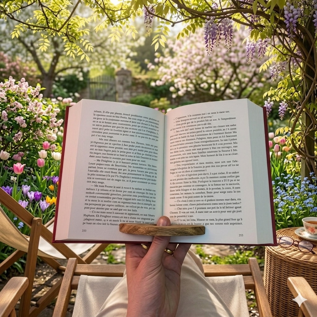Bague de lecture en bois – Accessoire pratique et élégant pour vos livres