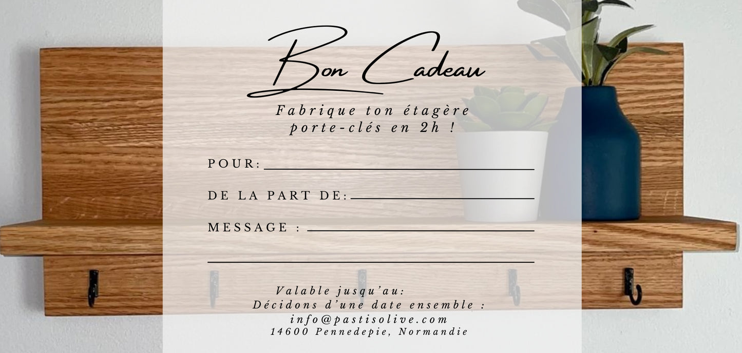 Fabriquez une étagère porte-clés en bois (1h30)